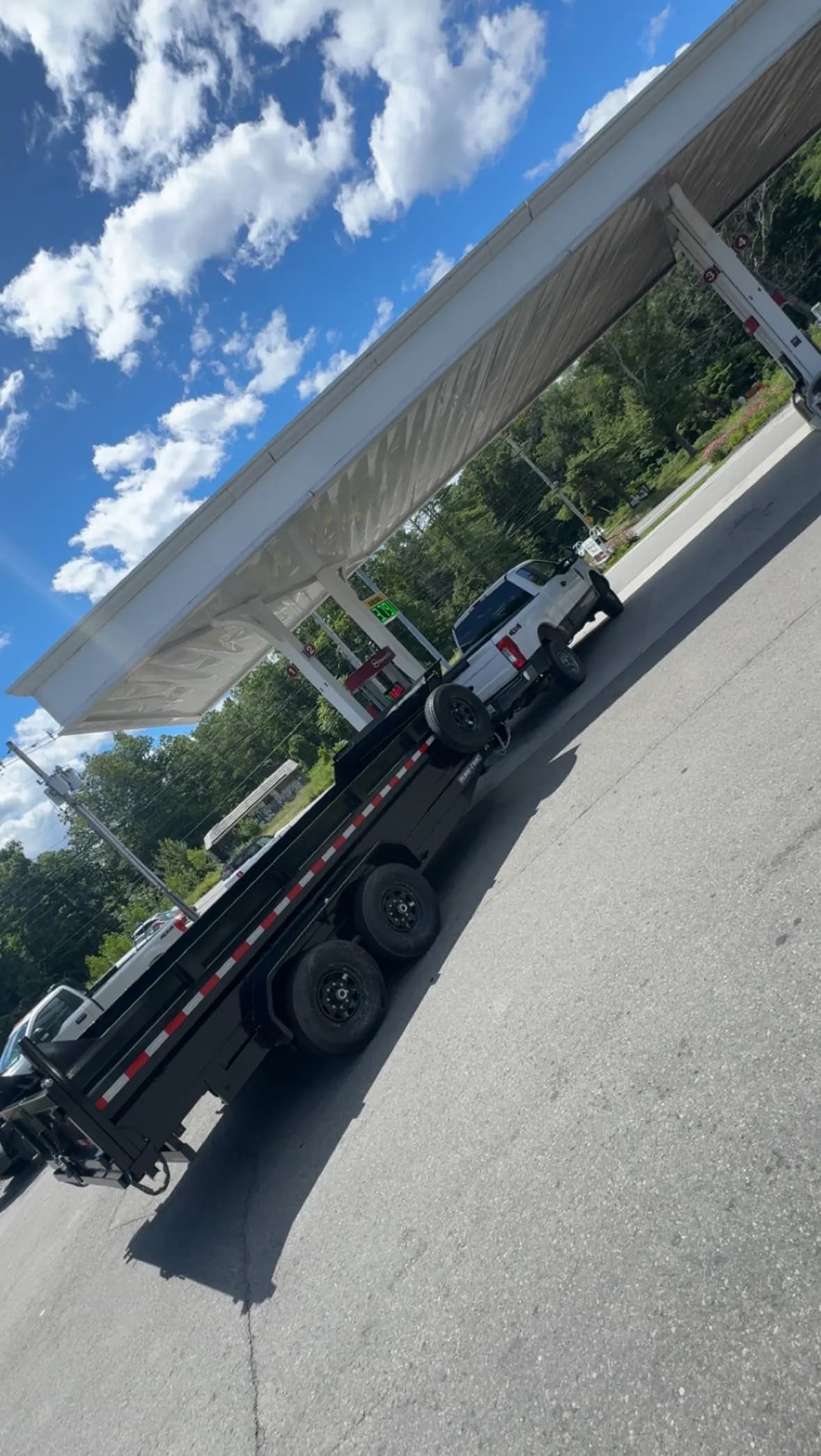 Dump trailer on a job site