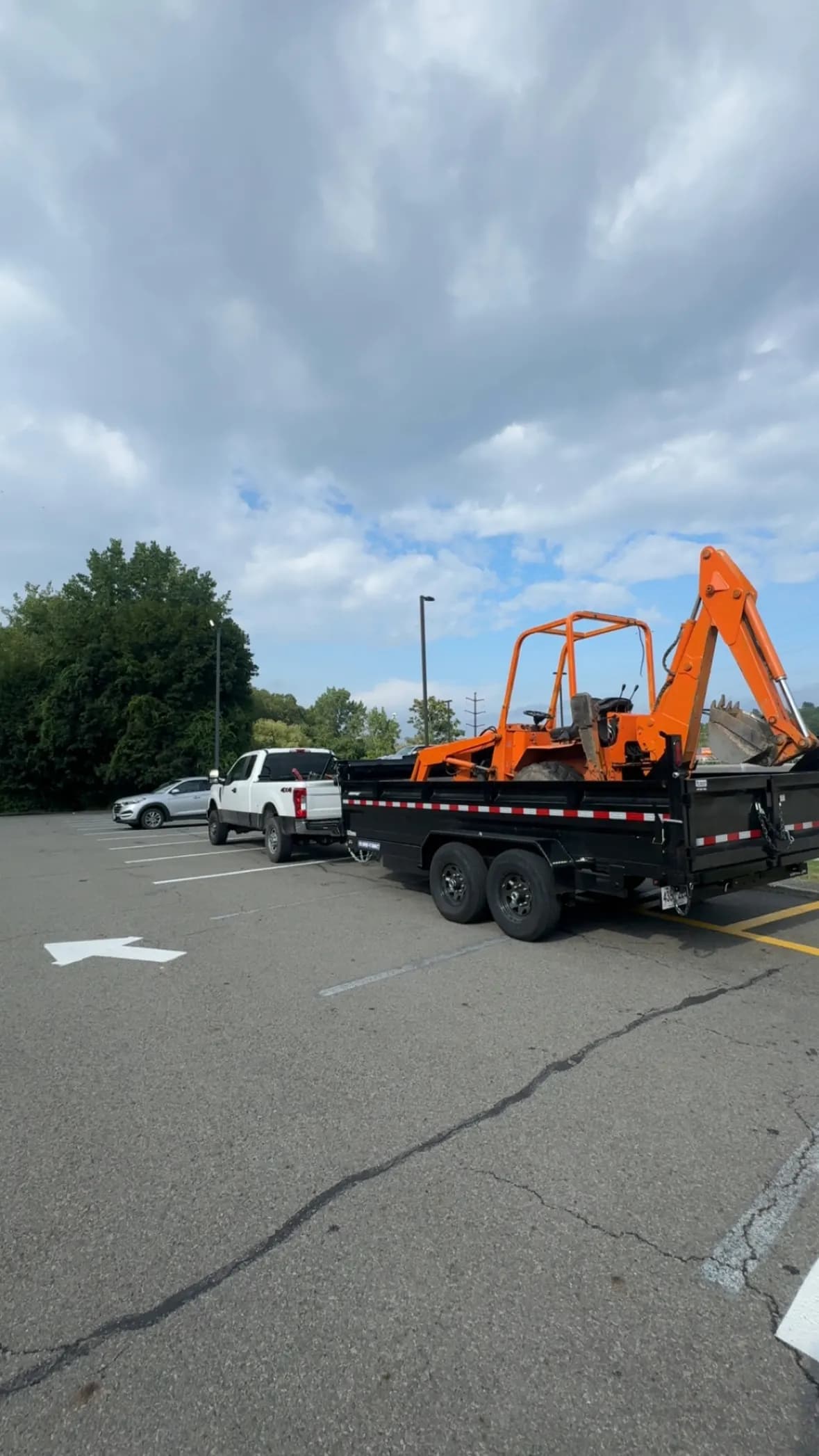 Dump trailer on a job site