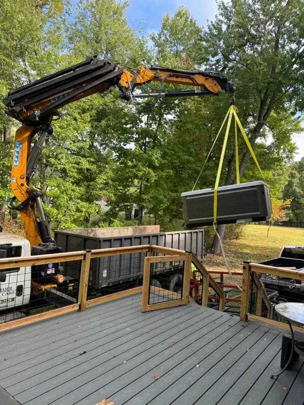 Hot Tub–Ready Elevated Composite Deck — image 1 of 3