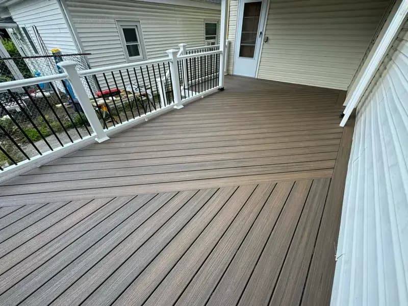 Composite Deck Rebuild with Diagonal Board Design