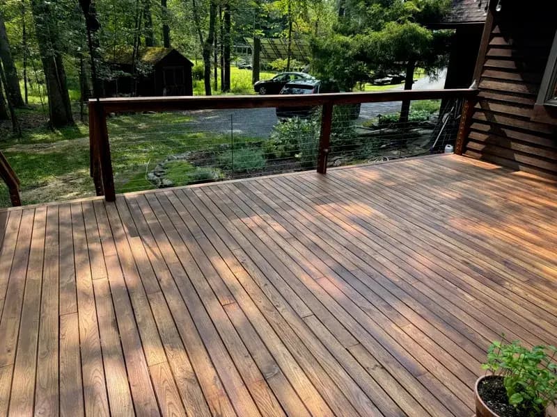 Black Locust Hardwood Deck with Cable Rails