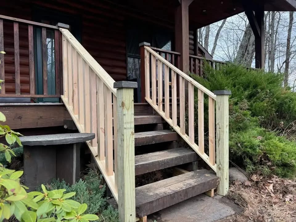 Pine Rail Repair with Custom Milled Balusters