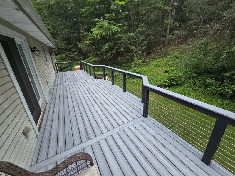 Trex Enhance Deck Upgrade with Modern Cable Rail